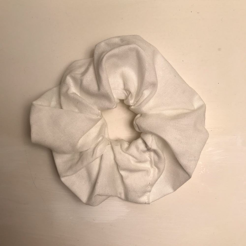Solid White Scrunchie - Picture 2 of 2